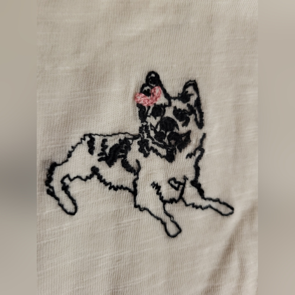 Anthropologie Maeve The Caitlin Embroidered Boxy Tee - Picture 5 of 10